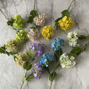 Fleurs artificielles YL, Hortensia 2 boules de neige, décoration pour la maison et les mariages, culture florale, fausse <span class=keywords><strong>fleur</strong></span>, simulation d'hortensia - Product Image 3