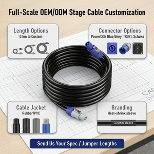 Câble d'alimentation PowerCon personnalisé 16AWG, rallonge audio et vidéo pour équipement d'éclairage de scène - Product Image 4