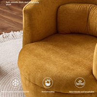 Fauteuil de détente individuel moderne du milieu du siècle, fauteuil inclinable minimaliste en tissu pour salon et chambre à coucher