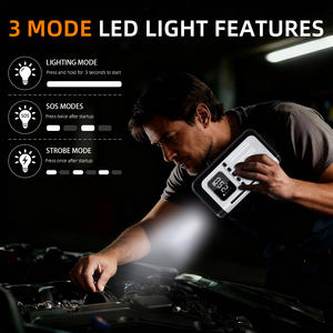 OEM 4 en 1 <span class=keywords><strong>D</strong></span>émarreur de voiture et camion, pompe à air, batterie externe multifonctionnelle 12V, courant de pointe 1200A, pour voyages routiers et réparations <span class=keywords><strong>d</strong></span>'urgence - Product Image 5