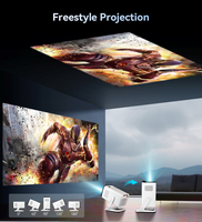 Nuevo Proyector Portátil LED X1 Mini con Gran Valor, Android 11, Compatible con 4K, Batería Integrada, 2-3 Horas de Reproducción para Exteriores y Hogar