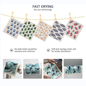 Thụy Điển có thể giặt và tái sử dụng sinh thái thân thiện món ăn miếng bọt biển vải nhiều nhà bếp vải món ăn khăn Thụy Điển món ăn vải - Product Image 6