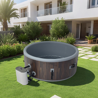 Bain à remous gonflable pour 6 personnes de haute qualité avec massage à bulles-Spa portable pour une utilisation en extérieur-Vente en gros pour bain à remous familial