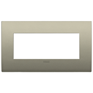 Placca Classica Vimar 5M BS Champagne Opaco 15,65x9,7cm per Montaggio a Parete - Product Image 1