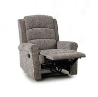 Fauteuil inclinable électrique en tissu pour une personne, idéal pour le home cinéma et le salon