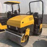 Rouleau compresseur à double tambour diesel Luxin Heavy Industry LX03JS de 3 tonnes, roues en acier, haute force de compactage, moteur EPA