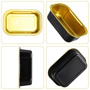 Vaso Rectangular de Papel de Aluminio de 6 Oz, Vaso de Papel de Aluminio Colorido, Recipiente de Papel de Aluminio Reciclable para Postres con Tapa de PET - Product Image 5