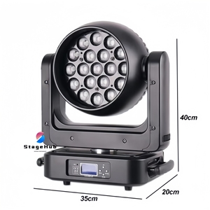 Projecteur de scène mobile DMX512 19x25W RGBW 4-en-1 LED Zoom Wash Beam Mac <span class=keywords><strong>Aura</strong></span> pour fêtes, mariages, concerts et DJ <span class=keywords><strong>disco</strong></span> - Product Image 5