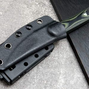 Couteau à lame fixe en acier inoxydable D2 fait main, qualité supérieure, couteau de camping personnalisé OEM avec étui en cuir, prix de gros - Product Image 3