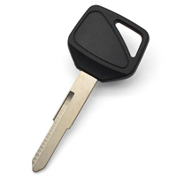 Motorcycle Uncut Blank Key Replacement ABS Black Shell Right Key Blade for Car Key