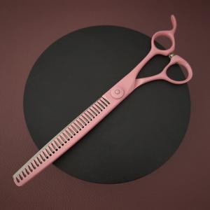 กรรไกรตัดขนสัตว์เลี้ยง Md-7 ขนาด 7 นิ้ว ทำจากเหล็กกล้าไร้สนิม 440C สีชมพู สำหรับสุนัขและแมว อุปกรณ์ตัดแต่งขนระดับมืออาชีพ - Product Image 3
