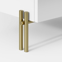 Pieds de meubles contemporains en laiton doré pour canapé et armoire - Design moderne pour atelier, salon, remplacement métallique de qualité hospitalière