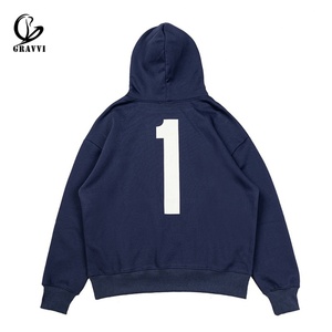 Sweat à capuche GRAVVI 1 imprimé pour homme, style vintage streetwear, coupe oversize, noir, hip-hop, rétro - Product Image 4