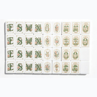 Jeu de Mahjong Américain de Luxe Pliable Écologique Style Nature Walk avec Tuiles en Acrylique à Motif Gravé et Conception Artisanale à 4 Couches