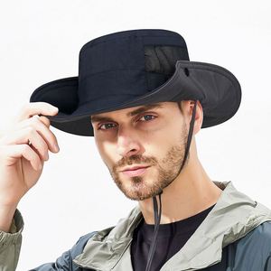2025 New Arrival Spring Summer Breathable <b>Sunscreen</b> Bucket Hat Men Women Fast Dry Foldable Fishing Cowboy Hat with Strings - Product Image 2