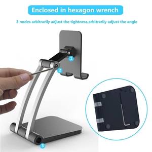 Casa adatta per tutti i telefoni in metallo universale da tavolo supporto per telefono Apple <span class=keywords><strong>iPhone</strong></span> per tablet Desktop e supporto per cellulare - Product Image 3