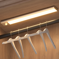 Veilleuse LED Moderne 5V à Détecteur de Mouvement, Alimentée par Piles, pour Cuisine, Placard, Couloir, Chambre, Escalier, Éclairage de Cabinet en Aluminium