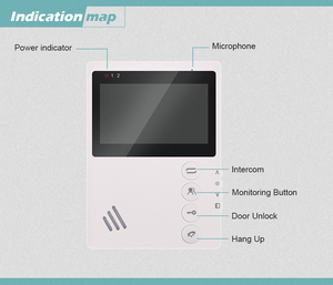 Interphone vidéo 4 fils avec caméra 600TVL 75 °   Système d'interphone avec contrôle de verrouillage électrique et support d'angle de vue - Product Image 3