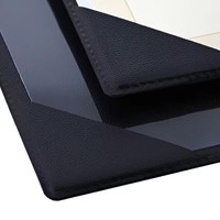 Penyangga Menu Panel Tunggal, Sampul Menu Restoran Satu Halaman, Penyangga Sampul Menu dengan Sudut Miring, Hitam, 8,5" x 11"