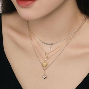 Collar Dylam de Rodio Chapado en Oro de 18K y Plata S925 con Circonita 5A para Mujer, Collar con Colgante de Corazón, Regalos de Joyería para Mujeres, Mamás y Niñas - Product Image 5