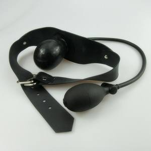 Giochi per adulti <span class=keywords><strong>Sex</strong></span> Slave Gag bocca aperta Gag lattice nero bocca morbida sfera di dilatazione giocattoli del sesso per coppie palla gonfiabile bocca - Product Image 2