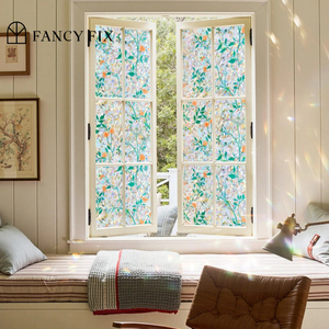 Fancyfix Neroli 45x200CM Fenêtre Fleur Motif PVC Statique Non Adhésif <span class=keywords><strong>pour</strong></span> Chambre Salon <span class=keywords><strong>Verre</strong></span> <span class=keywords><strong>pour</strong></span> Appartement - Product Image 2