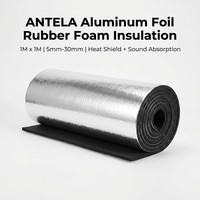 Feuille d'isolation en mousse de caoutchouc avec feuille d'aluminium 5mm, cellules fermées NBR PVC, insonorisation, isolation thermique, auto-adhésive, vente en gros, OEM