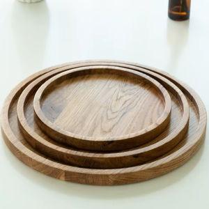 Artisanat en bois Plateau de service en bois à motif floral de luxe pour fruits secs, Bol de qualité supérieure pour noix et collations, En promotion, pour la restauration - Product Image 1