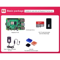 Nouveau Raspberry Pi 4 4 Go de RAM, carte de développement informatique monopuce, kit de démarrage, système Linux en stock