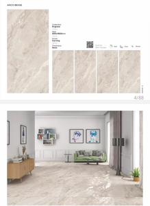 Carreaux de porcelaine 800x1600mm à motif brique de feu pour sols et murs extérieurs, salles de bain, halls, villas et supermarchés - Product Image 3