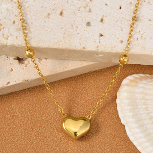 Collier chaîne animal en plaqué or 18 carats de haute qualité, pendentif simple et lisse en acier inoxydable, tendance, unisexe, pour anniversaire - Product Image 2