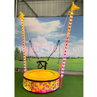 Équipement de bungee pour parc d'attractions, événements de carnaval en plein air, bungee girafe pour 1 personne avec lumières LED pour enfants et adultes en promotion