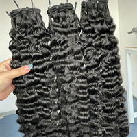 Extensiones de Cabello Humano Virgen Sin Procesar, Rizado, de Origen Indio, Vietnamita y Birmano, con Cutícula Alineada