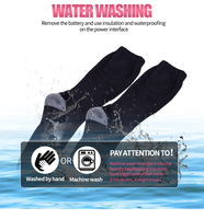 Wootshu Chaussettes chauffantes Batterie rechargeable pour hommes femmes Cyclisme Ski Patinage Chasse Randonnée