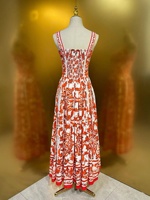 Robes longues plissées pour femmes OUDINA, de haute qualité, sans manches, à imprimé floral, vintage, élégantes, grandes tailles, pour les vacances