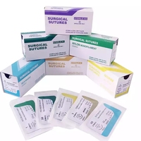 Jauges de suture résorbables individuelles stériles en soie de nylon PGA 1-0 3-0 75cm 90cm 1/2circle Round VicryI Rapide