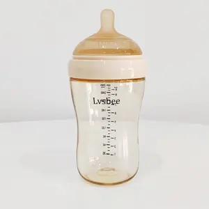 OEM And ODM 9oz/280ml PPSU Anti-Bloating Wide Mouth Bottle High Quality BPA Free Baby Feeding Bottle