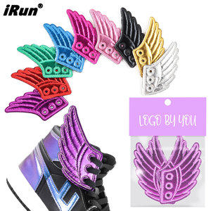 Decorazione Personalizzata IRun a Forma di Ali d'Angelo Colorate, Accessori per Scarpe in Tessuto, Fibbie per Lacci di Sneaker - Product Image 1