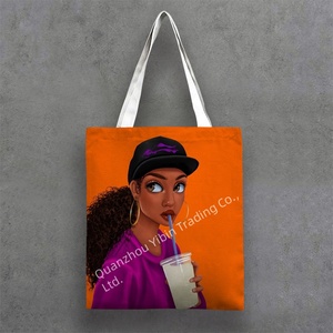 Túi xách vải bố họa tiết hoạt hình dành riêng cho người Mỹ gốc Phi, quà tặng cho các cô gái người Mỹ gốc Phi, có in logo cá nhân hóa - Product Image 6