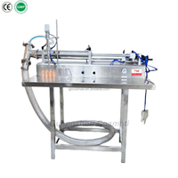 Remplisseuse de liquides semi-automatique horizontale à piston pneumatique, à amorçage automatique, pour shampoing, huile, détergent