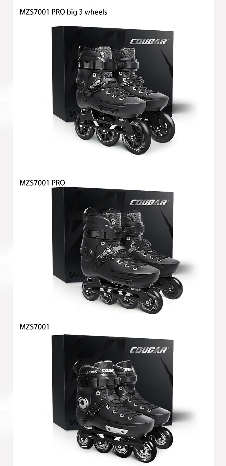COUGAR MZS7001PRO Urban Skates - Professional Inline Skates