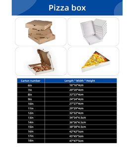 Caja de <span class=keywords><strong>Pizza</strong></span> Plegable Personalizable de 6, 9, 10, 14, 17 y 20 Pulgadas con Orificio de Ventilación para Entrega a Domicilio en Pizzerías Comerciales - Product Image 5