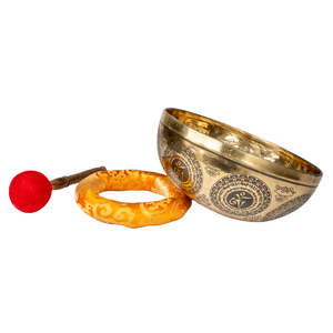 Cuenco tibetano de latón al por mayor más vendido Manjushree Buda tallado meditación Yoga terapia de curación de sonido profundo - Product Image 4