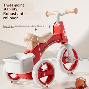 Triciclo de Plástico para Niños de <span class=keywords><strong>1</strong></span> a 6 Años; Bicicleta de Equilibrio con Música y Luces; Carrito para Niños Pequeños con Diseño Antivuelco - Product Image 1