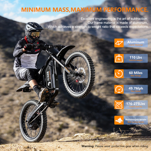 Motocicleta Eléctrica Todoterreno de 3000W con Motor sin Escobillas de una Sola Velocidad, 75km/h, 60V32Ah, para Adultos, Disponible en Almacén de EE. UU. - Product Image 4