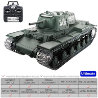 Union soviétique 1/16 RC réservoir russie KV-1 E Heng Long 3878-1 2.4G infrarouge I/R bataille BB Airsoft fumée lumière son acier métal jouet