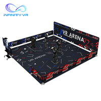 Realidad virtual 9D Shooting Game Simulator Vr Free Roaming Arcade Arena para multijugador con Big Space Theme Park