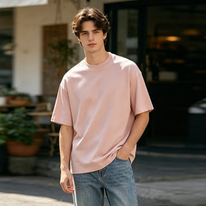 T-shirt unisexe en coton doux à col rond, coupe ample, 310g, fourni directement par l'usine - Product Image 4