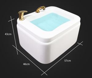 อ่างสปาเท้าอะคริลิคสีขาวสำหรับร้านทำเล็บเท้าร้านเสริมสวย - Product Image 4