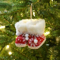 Nouvelles décorations de Noël créatives, mini-bottes de Père Noël en peluche rouge, pendentifs pour arbre de Noël, décorations suspendues pour la maison et la table
